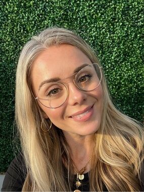 Morel 60121M Clear Cat Eye Metal-Frame Women's Glasses - Gold